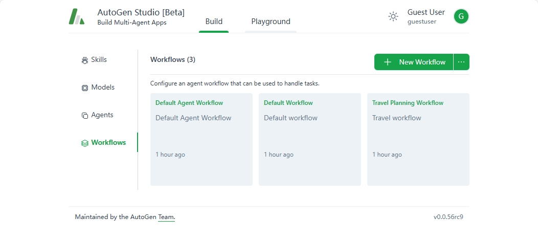 AutoGen Studio 工作流